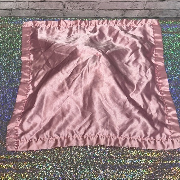 Lovie Security Blanket Pink Dog Minky Dot Lovey 16 in. Satin Back Trim Baby Toy - Picture 8 of 12